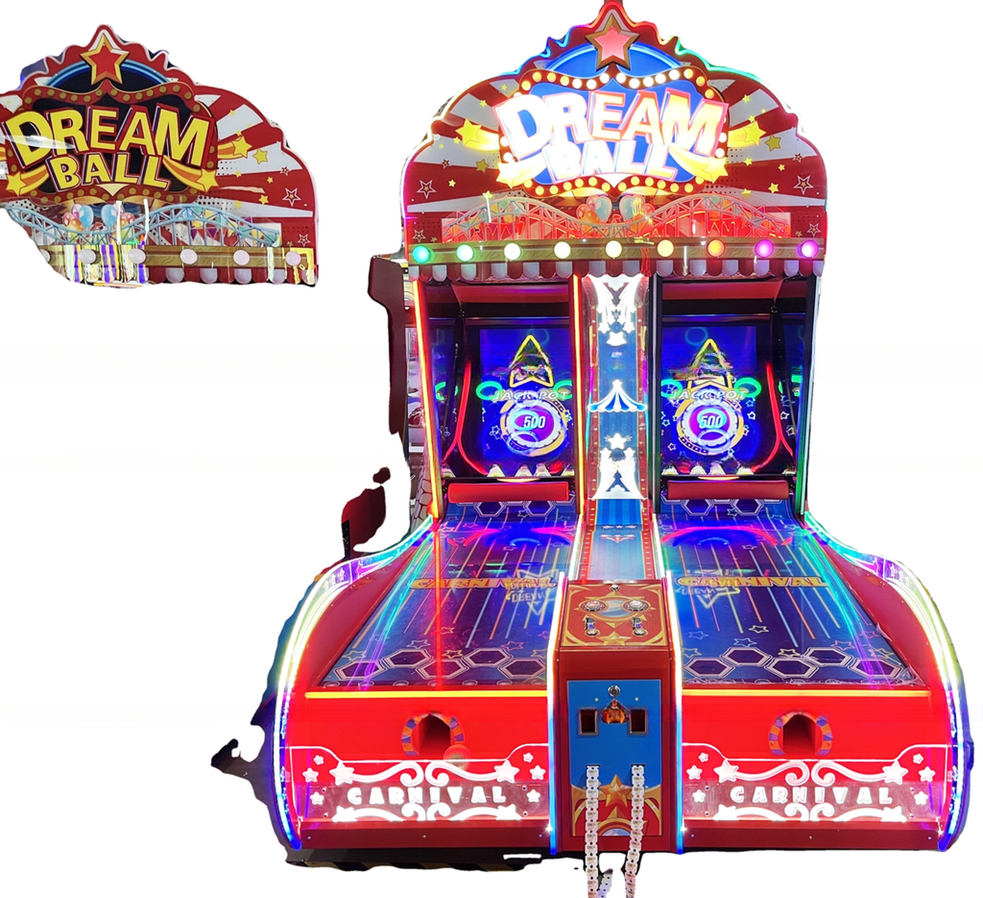 Professional Rolling Ball Arcade Machine Coin Operated Double Players