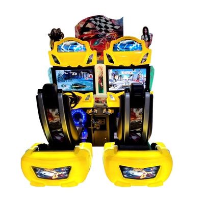 Harga bagus Mesin Arcade Mengemudi Menarik 400W Dengan Tampilan LCD HD Dioperasikan Koin on line