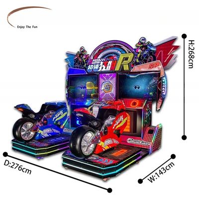 Harga bagus Coin Pusher HD 2 Player Arcade Mesin Balapan Mobil Sepeda Motor Mesin Arcade 400W on line