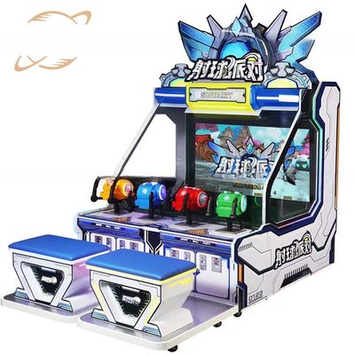 Harga bagus 100W Kids Game Machine 4 Pemain 6 In 1 Ball Shoot Mesin Arcade on line