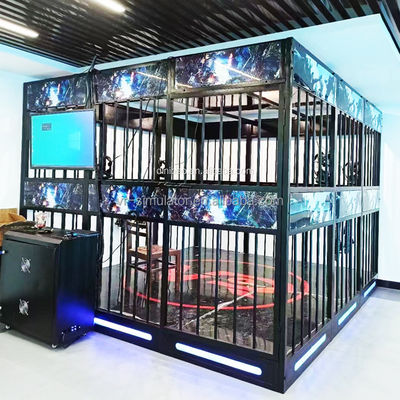 Harga bagus 4 Pemain Virtual Reality Arcade Machine VR Menembak Ruang Game Zombie Dengan LCD 42 