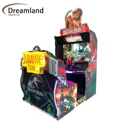 قیمت خوب Dreamland Jurassic Park شبیه ساز دایناسور سکه بازی تیراندازی ویدیویی آرکاد که یکپارچه سازی زبان انگلیسی را برای چالش های تیراندازی در پارک های تفریحی ارائه می دهد آنلاین