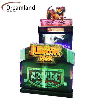 Prezzo buono Dreamland Coin Operato Bambini Jurassic Park Pistola di sparatutto Macchina di gioco doppi giocatori Shooter Macchina arcade nei centri di gioco commerciali in linea